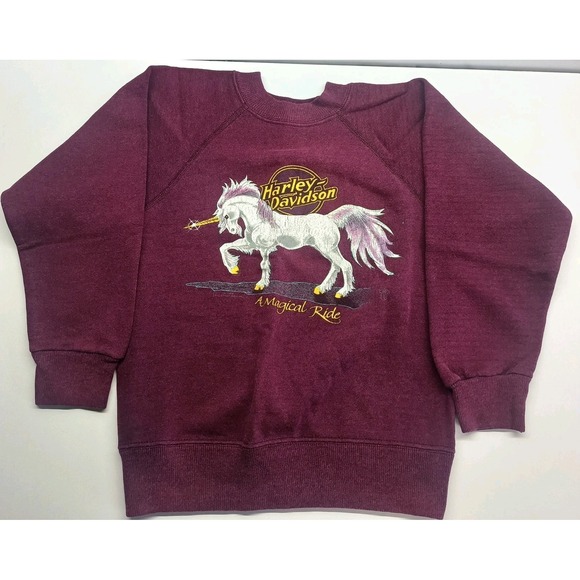 Harley-Davidson Other - Vtg 1987 Harley Davidson A Magical Ride Girls Sweatshirt Size S(6-8) Rare‎